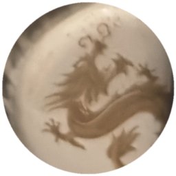 Dragon doré sur blanc