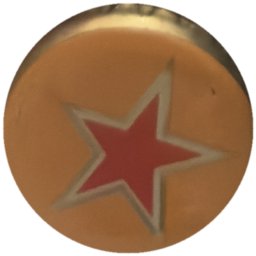 Étoile rouge sur orange
