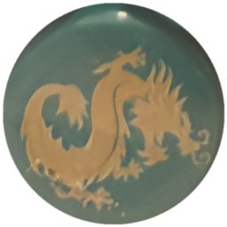 Dragon doré sur turquoise