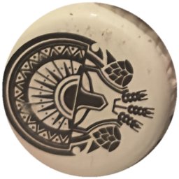Médaillon tribal casque et houblon sur blanc