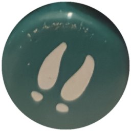 Empreintes blanches sur turquoise