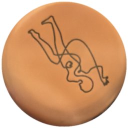Femme au trait sur dégradé orange-rose