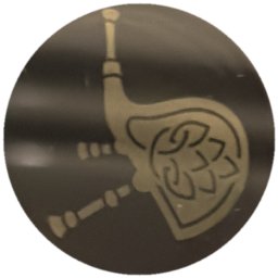 Cornemuse houblon dorée sur noir