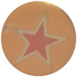 Étoile rouge sur orange