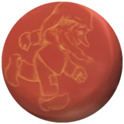 Gnome au trait sur rouge