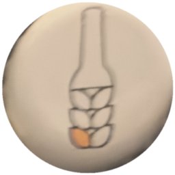Bouteille et épi sur blanc