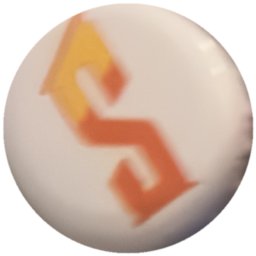 S orange sur blanc