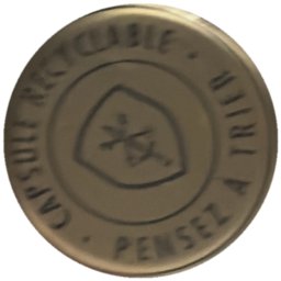 Pensez à trier, capsule recyclable (écusson)
