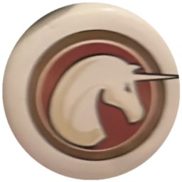 Licorne crème et bordeaux