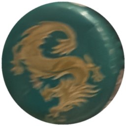 Dragon doré sur turquoise