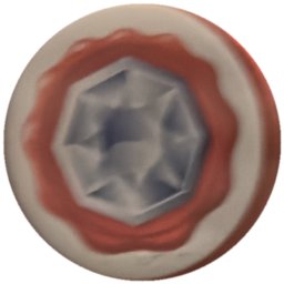 Diamant sur sceau rouge (fond blanc)