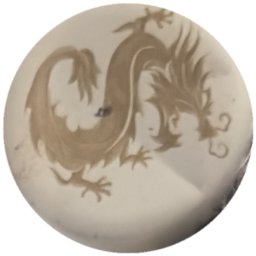 Dragon doré sur blanc