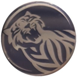 Tigre argenté sur bleu marine