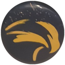 Flamme jaune sur bleu marine