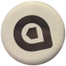 Repère goutte noir sur blanc