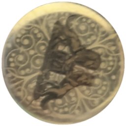 Animal gravé sur doré arabesques