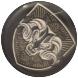 Tête de bélier sur noir