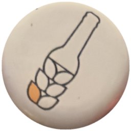 Bouteille et épi sur blanc