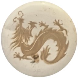 Dragon doré sur blanc