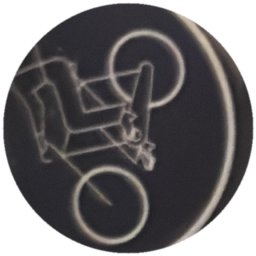 Cycliste au trait sur noir
