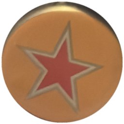 Étoile rouge sur orange