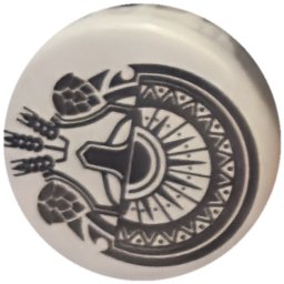Médaillon tribal casque et houblon sur blanc