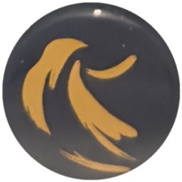 Flamme jaune sur bleu marine