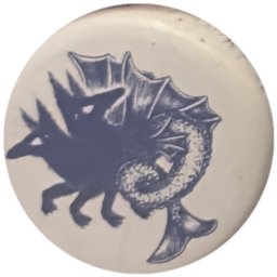 Dragon marin bleu sur blanc