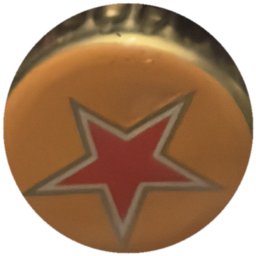 Étoile rouge sur orange
