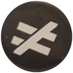 Symbole barré blanc sur noir