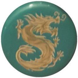 Dragon doré sur turquoise