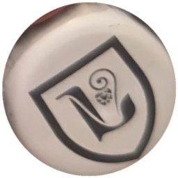 Écusson lettre au trait noir sur blanc