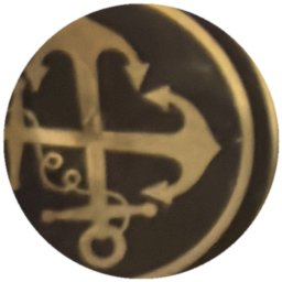 Ancre dorée sur noir