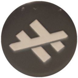 Symbole barré blanc sur noir