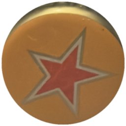 Étoile rouge sur orange