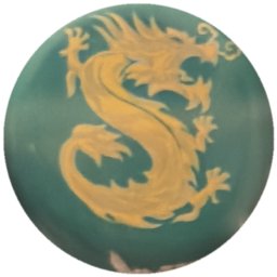 Dragon doré sur turquoise
