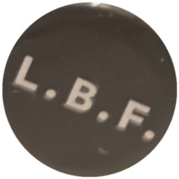 L.B.F. blanc sur noir