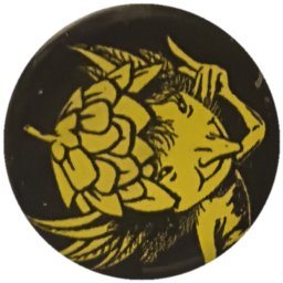 Houblon jaune sur noir