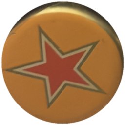 Étoile rouge sur orange