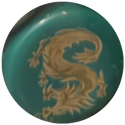 Dragon doré sur turquoise