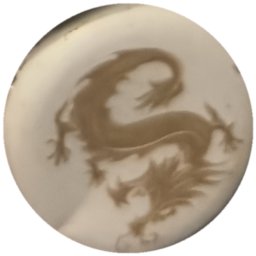 Dragon doré sur blanc