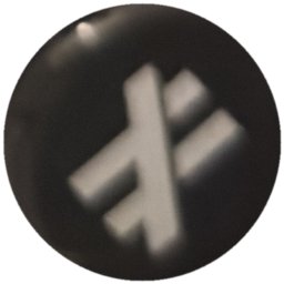 Symbole barré blanc sur noir