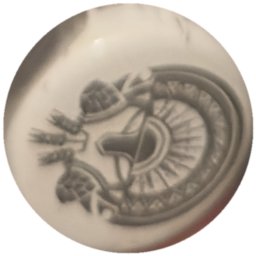 Médaillon tribal casque et houblon sur blanc
