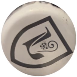 Écusson lettre au trait noir sur blanc