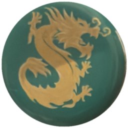 Dragon doré sur turquoise