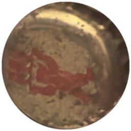 Dorée rouillée motif rouge