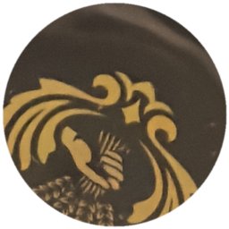 Ornement doré main et épis sur noir