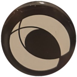 Cercle et ovale blanc sur noir