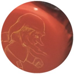 Gnome au trait sur rouge