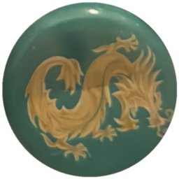 Dragon doré sur turquoise